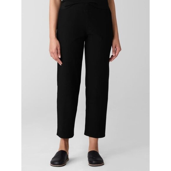 Eileen Fisher Black Washable Stretch Crepe Straight Leg Pants Women’s Petite S - Picture 1 of 5